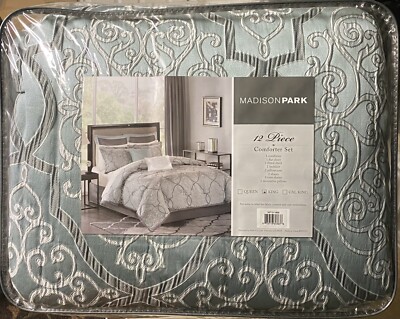 Madison Park Lavigne King Comforter Set In Blue. New In Bag.-image