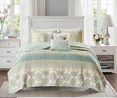 Madison Park 6 Piece Coverlet Set Cotton Full/Queen Size Felicity-image