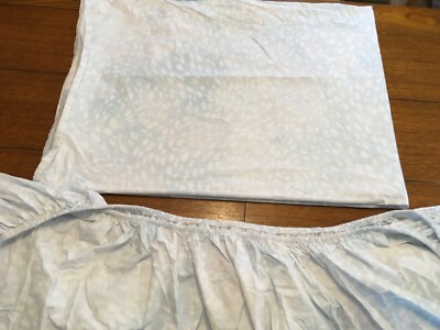 Pottery Barn Powder blue Twin size distressed look-image