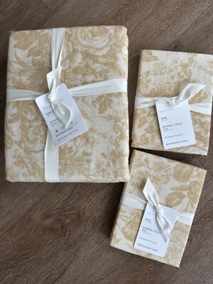 POTTERY BARN KING/CAL KING SORREL TOILE Duvet cover + two King shams-image