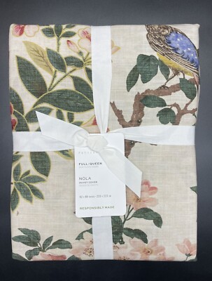 POTTERY BARN NOLA  FULL / QUEEN DUVET W/ 2 EURO SHAMS NEW W/ TAGS-image