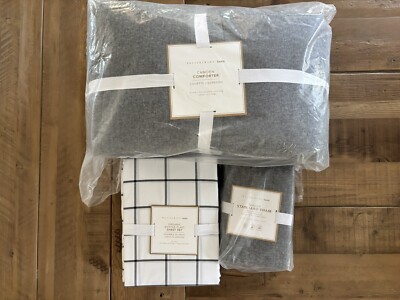 Pottery Barn Teen Camden Comforter Bedding Set Bundle, Steel, Twin/Twin XL-image