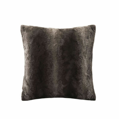 Madison Park Zuri Faux Fur Square Pillow Brown-image