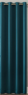 NEW Sun Zero 100% Blackout Grommet Top Curtain Panel teal green 52 x 95 inches-image