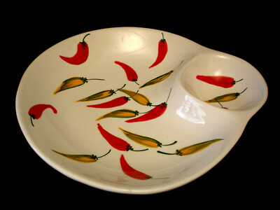 Hot Pepper by Ancora  LARGE CHIP & DIP BOWL 16 1/8