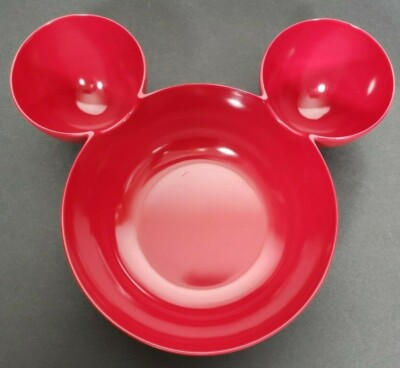 ZAK Designs Disney MICKEY MOUSE Head Ears Red Bowl Large Chip Dip Serving Dish -image