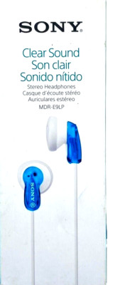 Sony Clear Sound Stereo Ear Headphones Blue MDR-E9LP-image