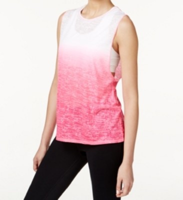 Ideology New Women's Dip-Dyed Burnout Tank Top, in Coral/Pink-image