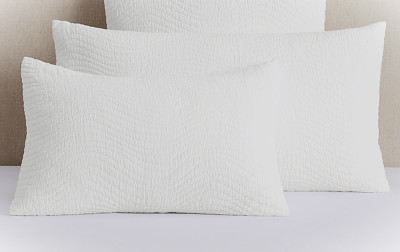 Pottery Barn Pillow Sham White Wave Matelassé King or Standard Made in Portugal-image
