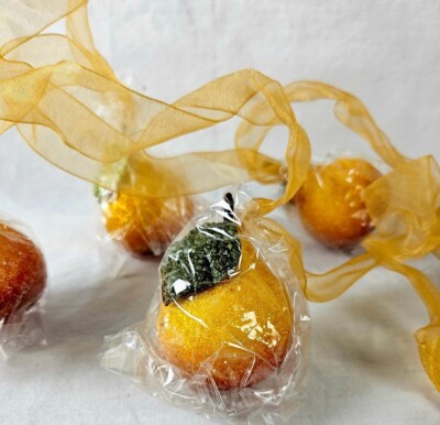 Garland Pottery Barn Sugared Pear Organza Ribbon Garland - 6 Ft Long NEW-image