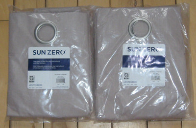 2 Sun Zero Lichtenberg Blackout Curtains tan Color 50