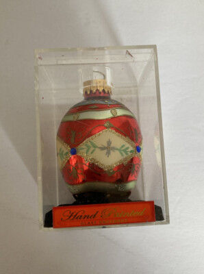 Designers Studio Hand Crafted Glass Egg Christmas Tree Ornament #2186RA - In Box-image
