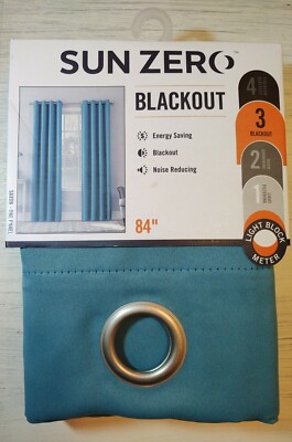 Sun Zero Marine Saxon Grommet-Top Blackout Curtain Panel 54