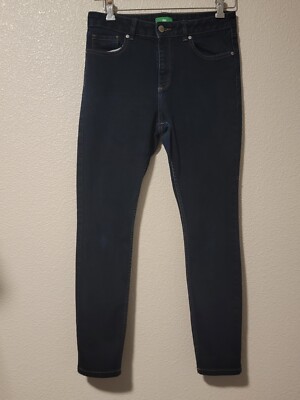 DIP Jeans Womens Size 12 Slim Tapered High Rise Stretch Denim Dark Blue-image