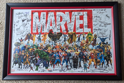 167x+ Marvel Artist's SIGNED Marvel poster, multiple signatures, one of a kind!!-image