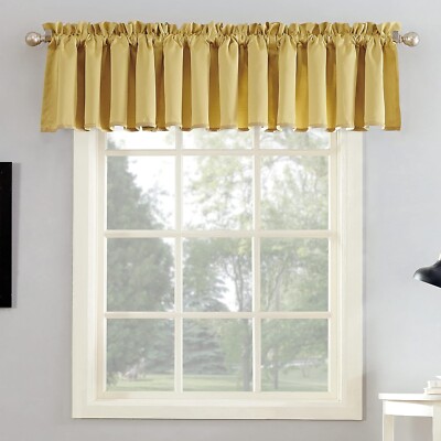 Sun Zero Barrow Energy Efficient Rod Pocket Curtain Single Valance-image