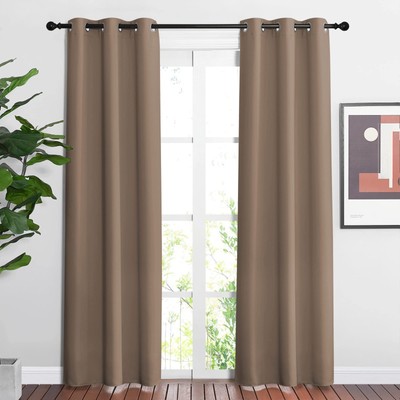 Blackout Window Curtains 84 inch Long - Grommet Top Room Darkening Thermal In...-image
