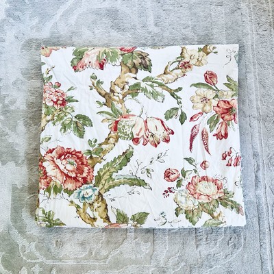 Pottery Barn Katherine Peony Floral Duvet Cover Neutral Queen Rare Shabby Chic-image