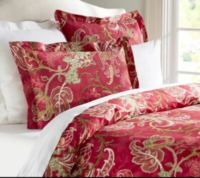 POTTERY BARN Mallory Palampore Organic Cotton 200 Thread Standard Sham NWT-image