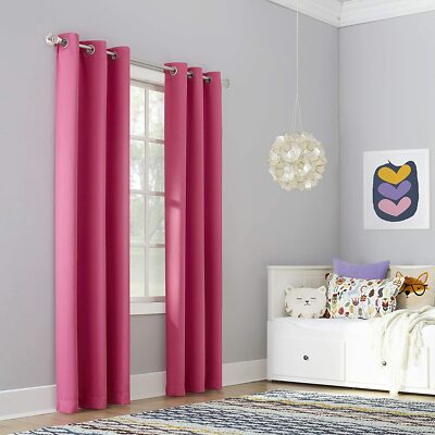 Sun Zero Riley Kids Bedroom Blackout Grommet Curtain Panel 40