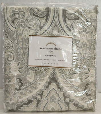Pottery Barn Mackenna Drape 3-in-1 Pole Top 1-Curtain 50