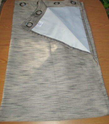 Sun Zero- Kamali Textured Blackout Grommet Top Curtain Panel,Gray 84x50-image