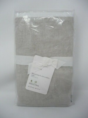 Pottery Barn BELGIAN FLAX LINEN SHAM STANDARD Contrast trim standard mult avail-image