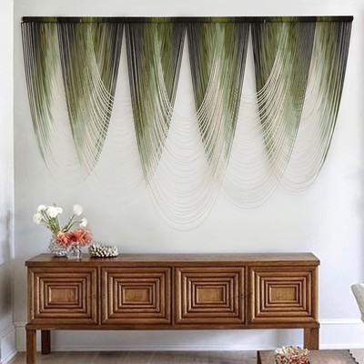 Macrame Wall Hanging Dip-Dyed Large Macrame Wall Decor Yarn Tapestry 57
