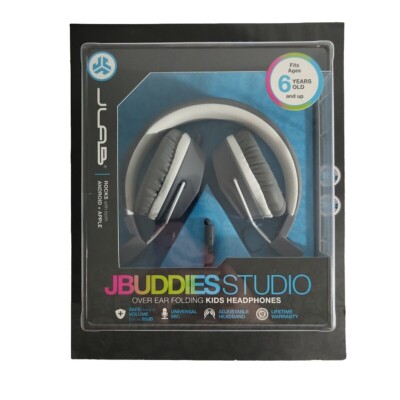 JLab JBuddies Studio On-Ear Kids Wired Headphones Grey -NIB-image
