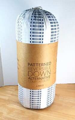 i-enjoy Patterned Reversible Down Alternative 3 Piece Full / Queen Comforter set-image