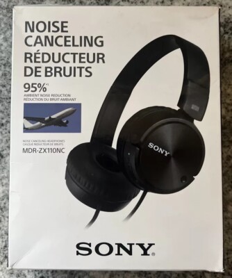 SONY HEADPHONES NOISE CANCELING MDR-ZX110NC - Original Box BLACK-image