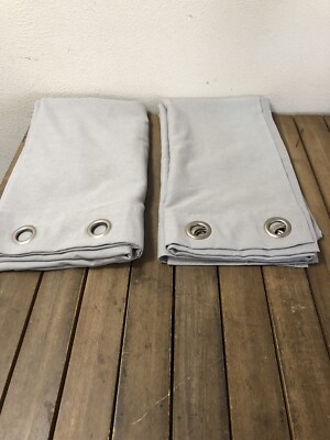 Pottery Barn Kids (2) Blackout Curtain Panels Grommets Gray  44x84” NWOT-image