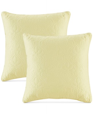 Madison Park Quebec Quilted Square Pillow Pair, 20 x 20, Yellow-image