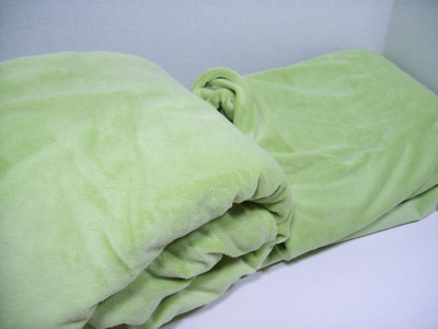 Pottery Barn Kids Green Cozy Soft Chamois Full Queen Duvet Cover New-image