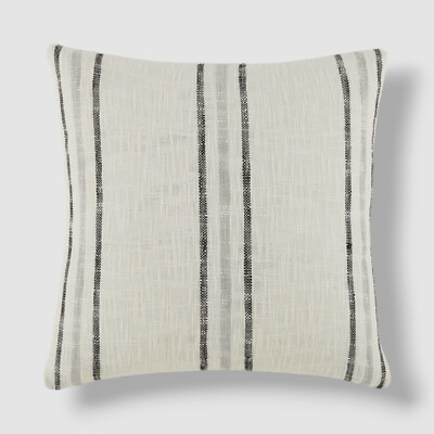 IEnjoy Home Gray Striped Textured Throw Pillow Cover 20 x 20in-image