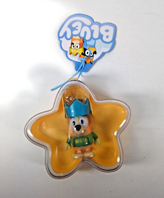 Bluey & Friends Star Toy Ornament Bingo 2 Inch Figure with Blue Crown-image