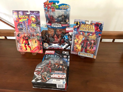 DEADPOOL Lot Of 5 Sealed Figures  Greatest Battles, Hall Of Fame, X-Men, X-Force-image