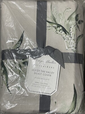 Pottery Barn Monique Lhuillier Lily of the Valley Cotton Duvet Cover King / Cal-image