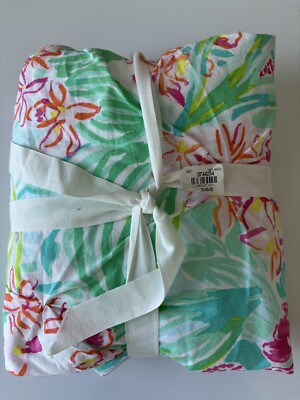 Pottery Barn Teen Lilly Pulitzer Orchid Border Duvet Cover Twin-image