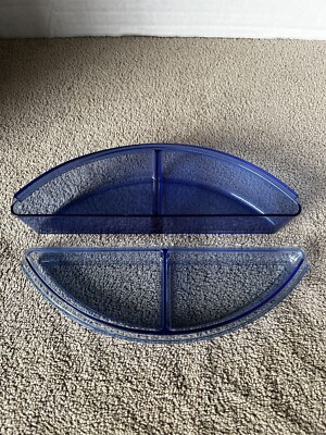 Tupperware Blue Dip Side Containers for Large Bowl 2207 and 2106-image