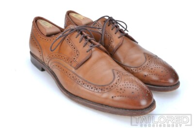 ALLEN EDMONDS Madison Park Brown Leather Wingtip Oxford Dress Shoes - 10.5 D-image