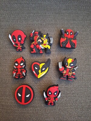 Deadpool Wolverine Shoe Charms Set Of 8 Compatible With Crocs  NEW Set-image