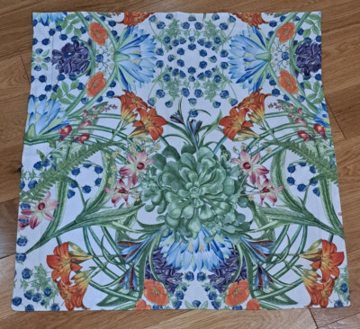 Pottery Barn Caesarea Tropical Floral EURO Pillow Sham 100% Cotton-image