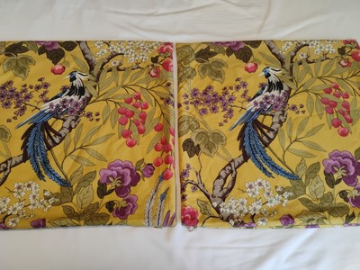 Pottery Barn Pair Pillow Shams Cover Case Bird Cotton Linen 20