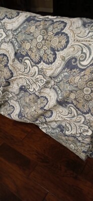 Pottery Barn Jordana Paisley Blue/Gray Full/Queen Duvet Cover & 2 Euro Shams-image