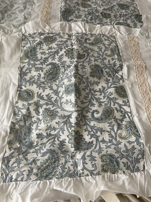 Set Of 2 Madison Park Sage Ivory Paisley California King Pillow Shams New-image