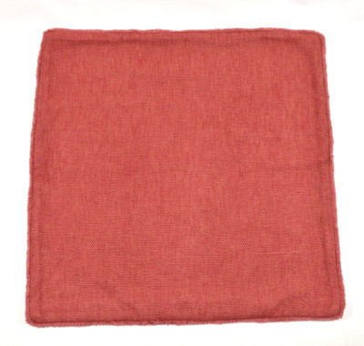 Pottery Barn Willa Textured Fringe Pillow Cover Strawberry Red Pink 22x22-image