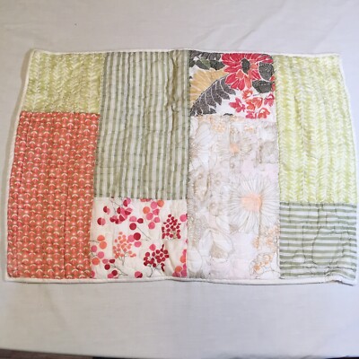 Floral Patchwork Standard Pillow Sham Pottery Barn Quilted 26