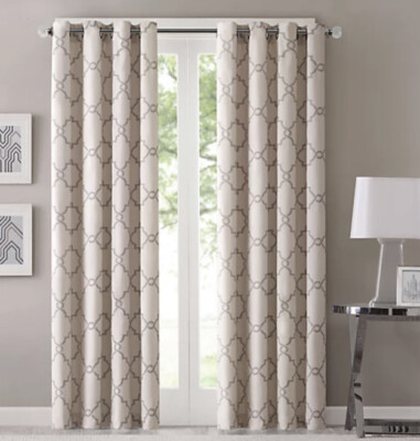 Madison Park  84-Inch Window Curtain Panel in Beige (Single)-image