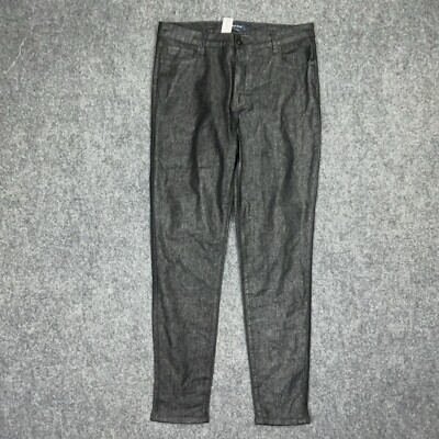 Modcloth Jeans Womens Size 14 Gunmetal Silver  Dipped And Dapper Skinny-image